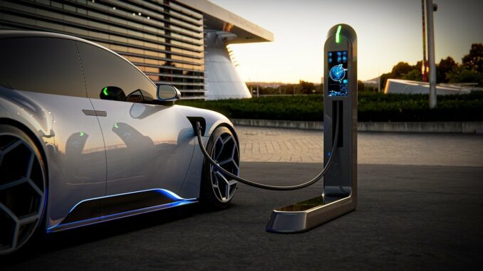 car, electric car, charging station
